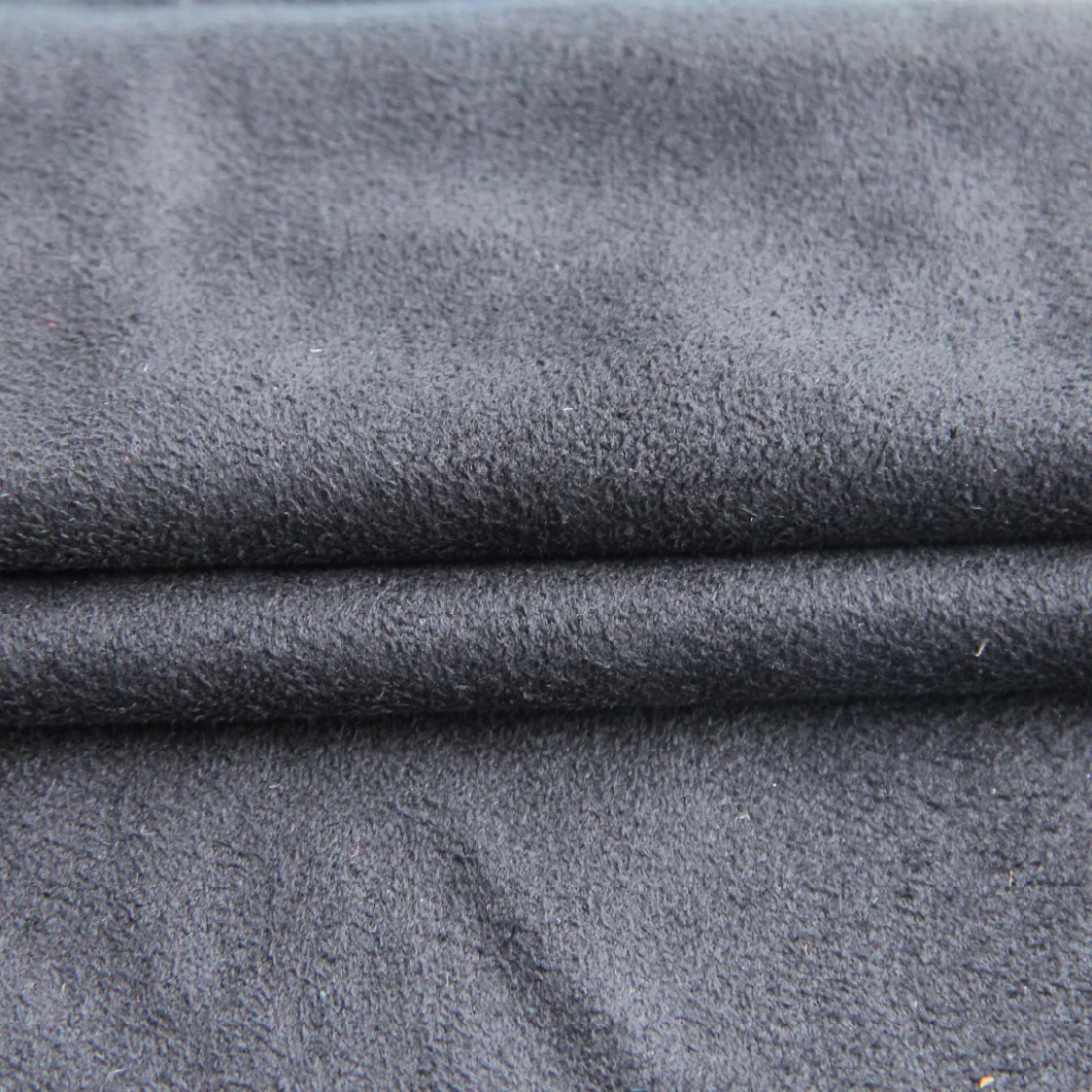 Soft Feel Elastic Polyester Suede Fabric for Jackets/Garment/Women Dress