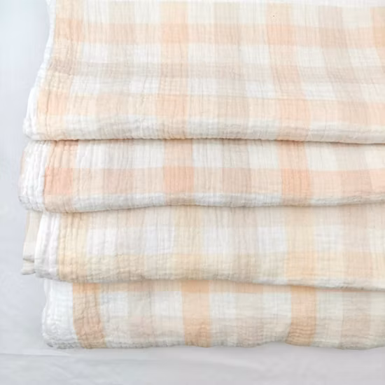 コットンクレープ クラッシュコットンモスリンシャツ生地 シャツ生地 ベビーブランケット ベビーコットン生地