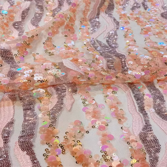 パーティードレス用の高品質でファッショナブルな刺繍レース生地